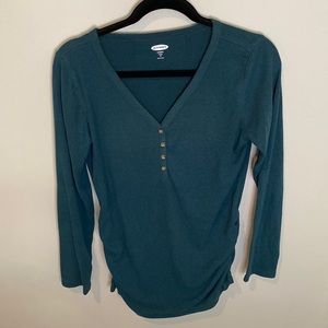 Old Navy Maternity Ribbed Knit Henley - fitted - size M